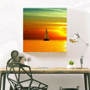 5D DIY Diamond Painting Full Drill Sea Sunset Ship Embroidery Cross Stitch