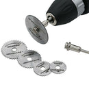 7PCS Cutting Discs Mandrel HSS Rotary Circular Saw Blades Tool Cutoff Accessory