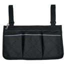 2pcs Large Universal Wheelchair Side Bag Pouch Pocket Phone Holder Black