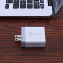 QC3.0 Quick Charging 3 USB Port 9/12V 2.A US Plug Smart Phone Charger Hub
