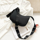 Nylon Women Shoulder Bag Female Street Crossbody Handbag Pouch (Black)
