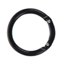 Camping Spring Clip Aluminum Round Portable Mini Carabiner Hook Black 2 Pcs T4Q1