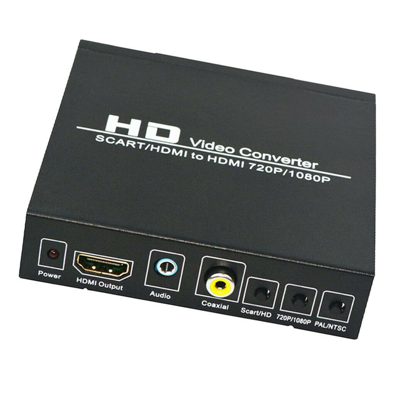 Metal SCART to HDMI Converter PAL/NTSC Upscaler Support HDMI Connector Output