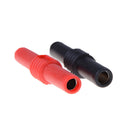 2pcs/set 4mm Female To Female Banana Coupler Plug Adapter Cable Connector .AU