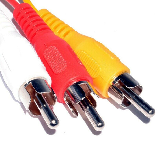 1.5m Scart to RCA Triple 3 x Phono Cable Composite Audio Video Lead