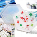 5Pcs Diy Coaster Silicone Mold Included Square Hexagon Circle Octagon Moldn M8W3
