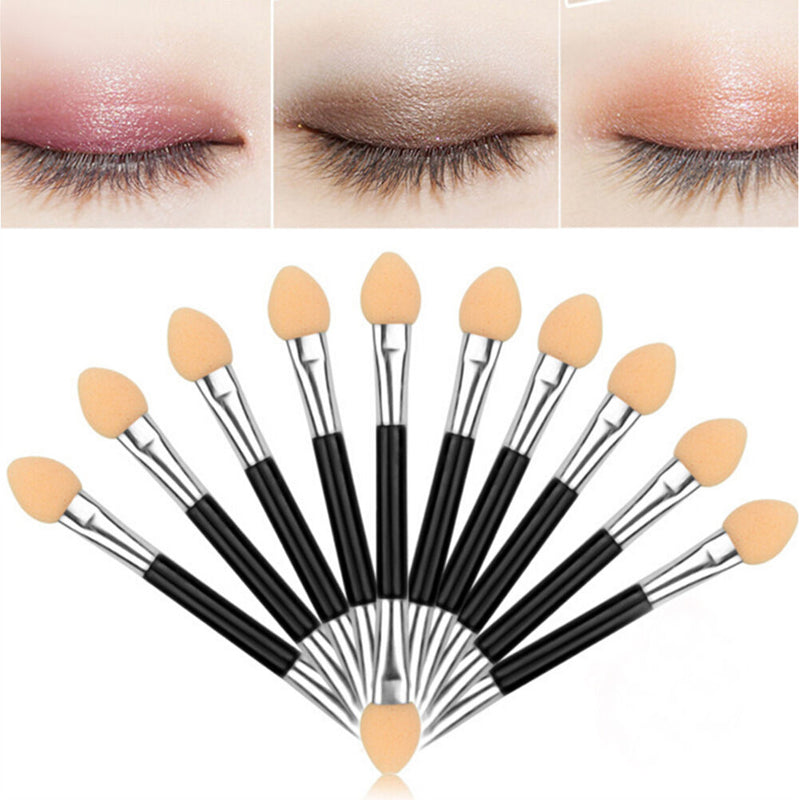 12Pcs Makeup Double-end Eye Shadow Eyeliner Brush Sponge Applicator Tool A Bj