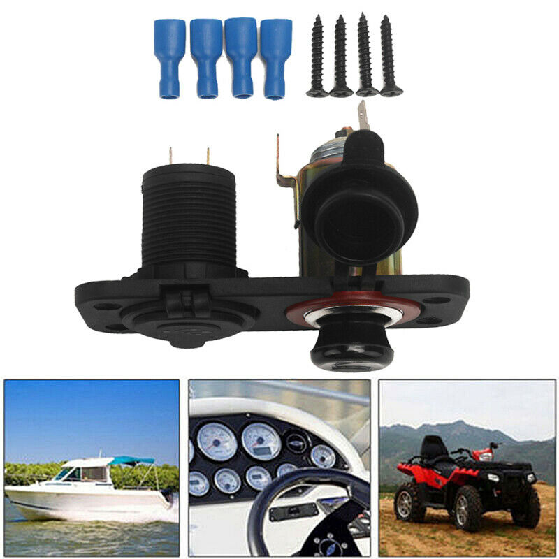 12V Dual USB 3.1A Car Charger Power Socket LED Rocker Switch Panel
