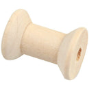 10Pcs Wooden Empty Thread Spools Natural Color 29mm x23mm M5M3