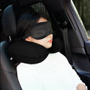 Inflatable Neck Pillow Support U Shaped Travel Pillow for Car Auto (Black) A
