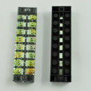 2 Pcs 8 Position Double Row Screw Terminal Covered Barrier Strip 600V 25A I2A7