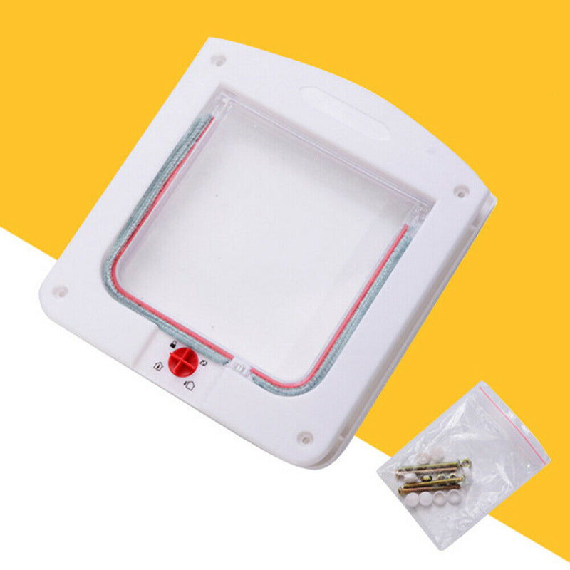 4 Way Magnetic Lock Lockable Flap Door Pet Gate For Puppy Dog Pet Cat Windproof