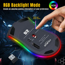 D2 2.4GHz RGB Wireless Gaming Mouse Rechargeable Hollow PC Mice (Black) A