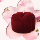 Velvet Couple Rings Display Storage Case Xmas Gift Box Red