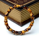 Tiger Eyes Natural Stone Bracelets Lucky for Women Men Bamboo Hand Row Ener