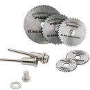 7 Pcs 22-50mm HSS Circular Saw Blade Cutting Discs Set and Mandrel for BVZ