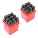 2 Sets of 18 Pieces Number Punch Set For Stamping Metal - 3mm & 12.5mm