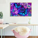 Butterfly Flower 5D DIY Full Round Diamond Painting Mosaic Beadwork 40x30cm