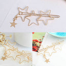 Women Hollow Five-pointed Star Hairpin Hair Clip Bobby Pins Hair Accessorie