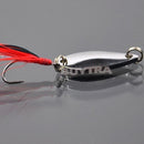 Fad Metal Fishing Lure Sequin Spoon Noise Paillette with Feather Treble AT3C