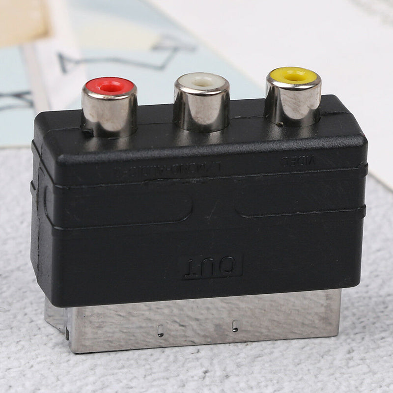 RGB scart to 3 RCA S-Video sdapter composite RCA SVHS AV TV audio converter OZ
