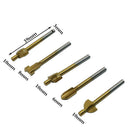 10pcs HSS Titanium Router Bits Wood Cutter Milling Engraving Rotary Tool Set