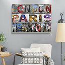 Home Bedroom Canvas Picture Mosaic Full Round Cities Diamond Painting Kits A