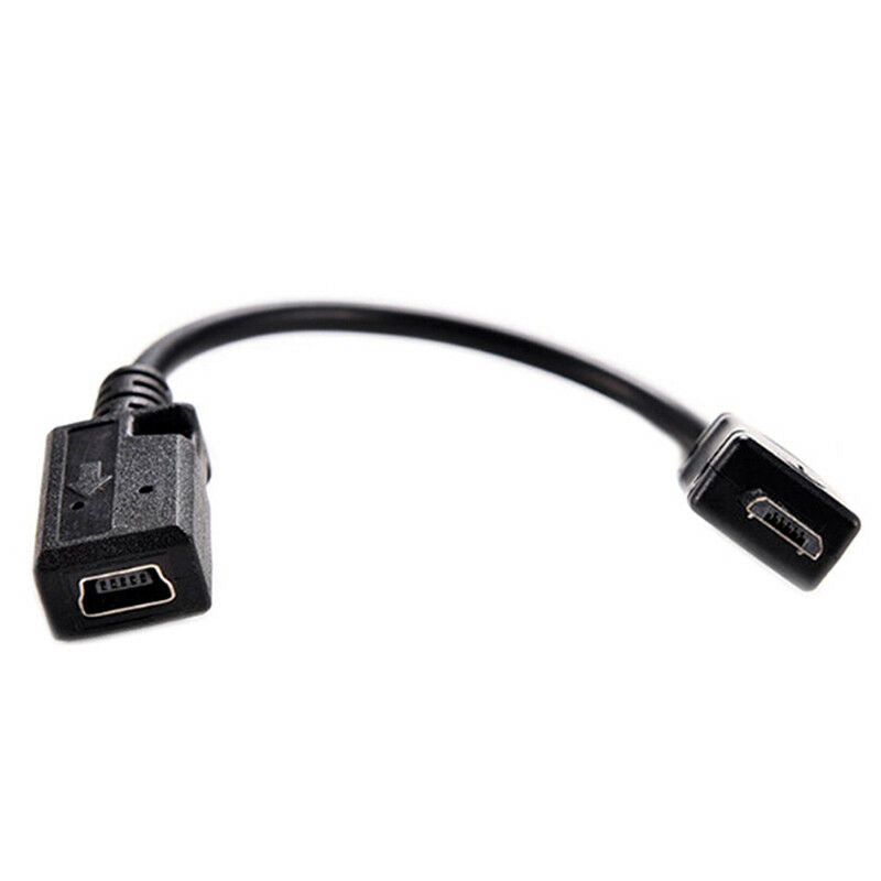 2pcs Micro USB Male to Mini USB Female Data Sync & Charge Adapter Cable %o