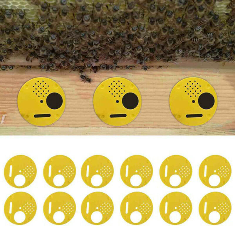 12pcs New Yellow Beekeepers Bee Hive Nuc box Entrance Gates Beekeeping Equi