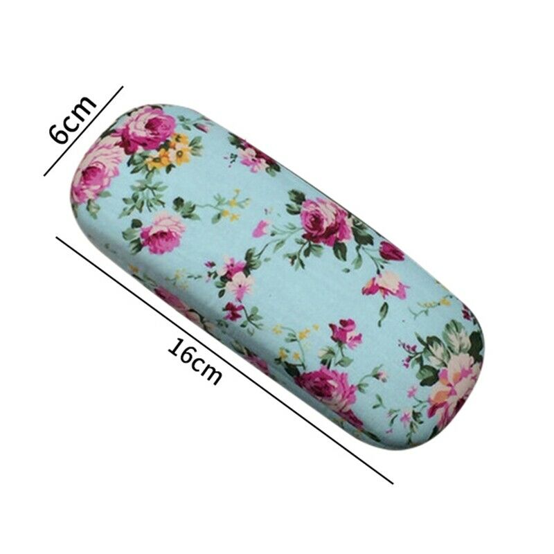 New Eyeglasses Hard Case For Glasses Women Optical Cases Floral Print Eyewe T7X1