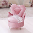 Lace Single Chair Jewelry Box for Women, Compartments Necklace Display Jewelry