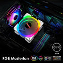 PC ARGB Cooling Fan 12V RGB 6 Pin 120mm Quiet Wireless Computer Case Cooler A