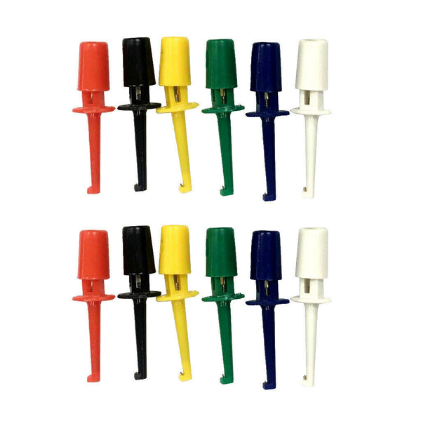 6pairs Mini SMD Ic Single Hook Clip Grabbers Test Probe Cable for Multimeter