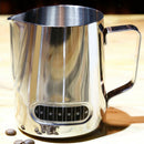 Milk Jug Frothing Cup Pitcher Thermometer Stainless Steel Cappuccino 600ml