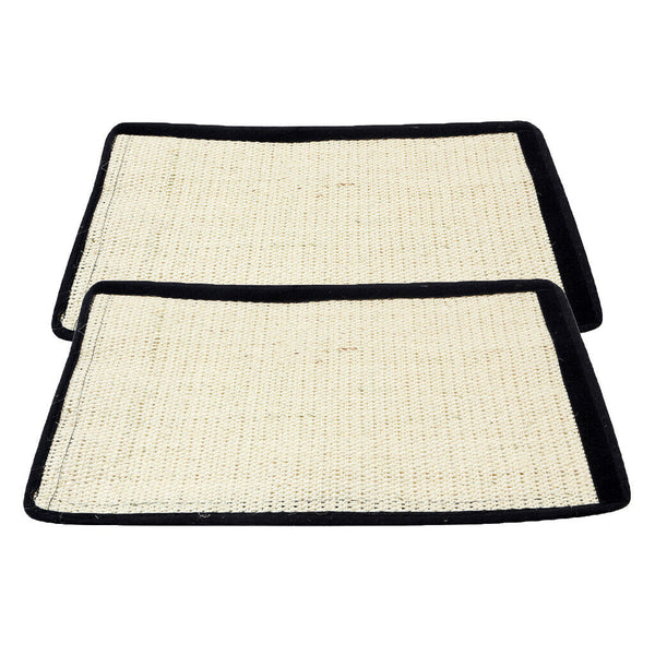 2x House Cat Scratcher Mat, Natural Sisal Scratching Mat Anti-Slip Scratch