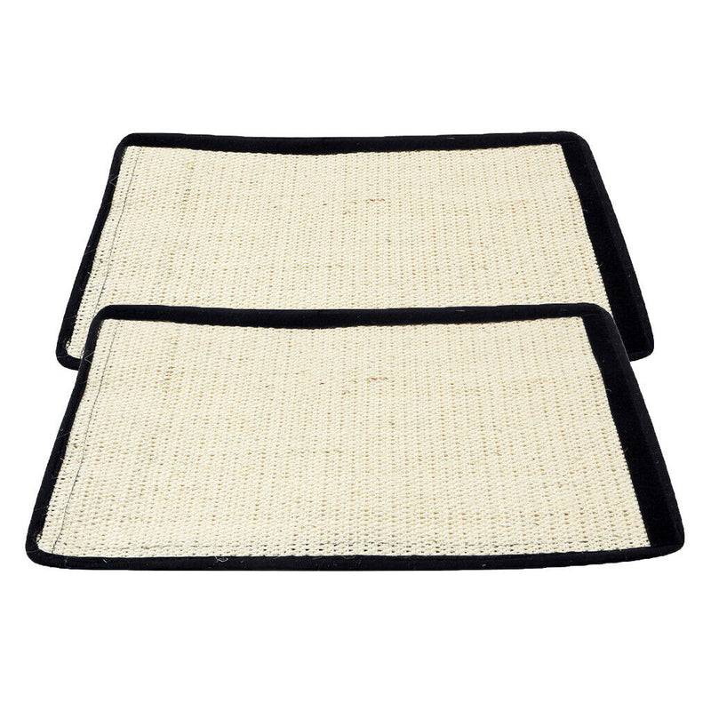 2x House Cat Scratcher Mat, Natural Sisal Scratching Mat Anti-Slip Scratch