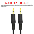 3.5mm AUX Cable Male to Male Audio Cord Line for Speaker Headphones (Black)