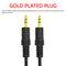 3.5mm AUX Cable Male to Male Audio Cord Line for Speaker Headphones (Black)