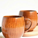 320ml Jujube Wood Milk Beer Mug Coffee Tea Cup With Handle Water Drinking Mug