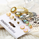 6Pairs/Set Leaf Flower Ear Studs Earrings Drop Dangle Earrings Jewelry Gift