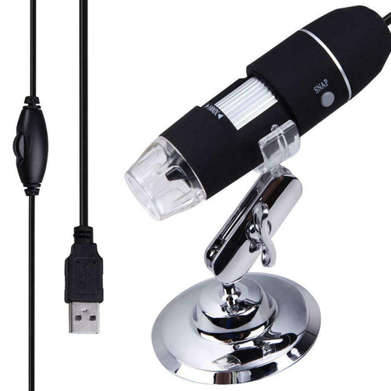 1Set 1000x USB Microscope Digital Electronic Eyepiece Camera w/Stand Adapter