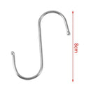 10 pieces 8 cm S-shaped stainless steel hook Rideau hook S Kitchen curtain  Q6J7