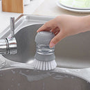 Dish Brush with Washing Liquid Soap Dispenser Pot Kitchen Utensils Clean Tool OZ
