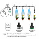 Micro-Flow Drip Watering Irrigation Adjustable Misting Kits System Self Pla A6J3