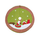 Santa Claus Snowman Hotel Supply Scene Decor Tree Skirt (Green Bottom)