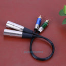 3pin 2 XLR Male to 2 RCA Male Cable Audio Adapter Cable Metal Connector