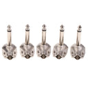 5x Right Angle 1/4" 6.35mm TS Mono Audio Metal Male Plug Soldering Connector