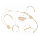 Double earhook Nude Headset Headworn Microphone For Sennheiser Wireless Beige
