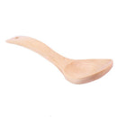Household Kitchen Wood Round Head Rice Scoop Soup Ladle Spoon 7.5" Long M4D8