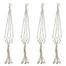4 Pcs Macrame Plant Hanger Set Hanging Planter Handmade Cotton Rope For Ind D4H6